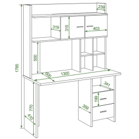 Письменный стол СКЛ-Прям130