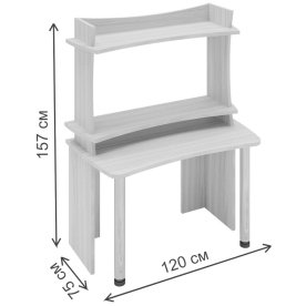 Письменный стол СКЛ-Софт120 ЧБЕ+НКИЛ120ВЛ