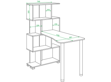 Письменный стол Валевро-5-4СТ-2