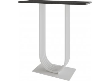 Консольный столик Arfeo 35x80x80 черный / белый металл
