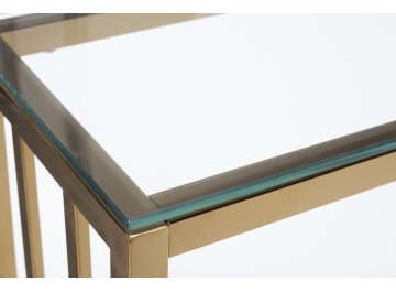 Консольный столик 47ED-CST072GOLD прозрачный / золото