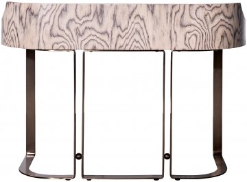 Стол-консоль Банч черно-бежевый / бронза