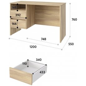 Письменный стол Оскар ОС-24