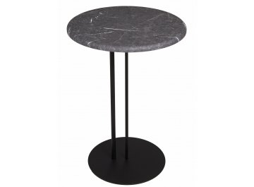 Приставной столик МеталлАрт М015 круглый белый / черный