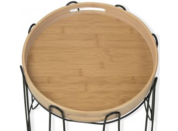 Сервировочный столик Sheffilton SHT-CT26 прозрачный лак / черный муар