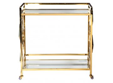 Сервировочный столик GY-CRT8164GOLD прозрачный / золото