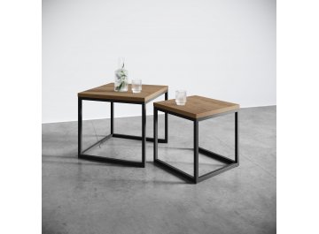 Журнальный столик SET LOGIC белый/черный