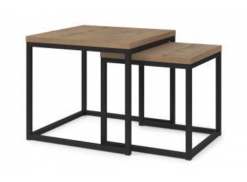 Журнальный стол SET LOGIC teakwood/черный