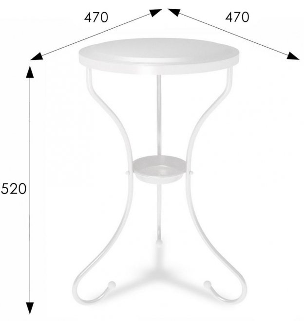 Журнальный стол SHT-CT10 белый муар