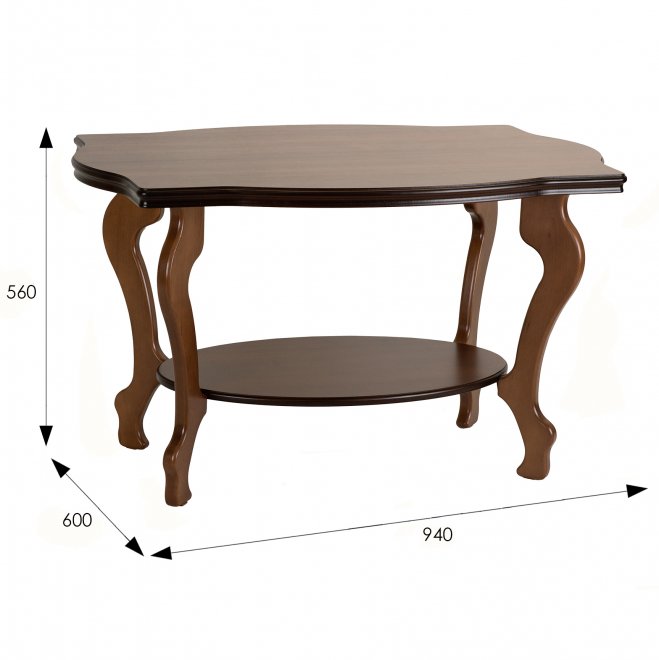 Журнальный стол Берже-1 средне-коричневый