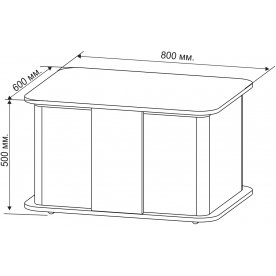 Журнальный стол с пуфиками Капри венге цаво / светлый кожзам