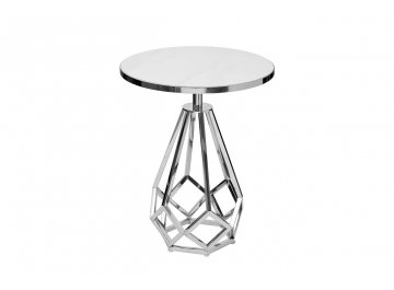 Журнальный столик 2KF111037-S мраморная столешница / серебро