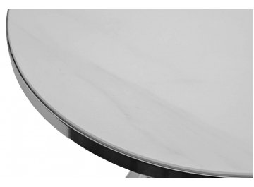 Журнальный столик 2KF111037-S мраморная столешница / серебро