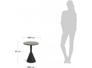 Кофейный столик Melano терраццо черный