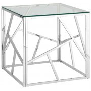 прозрачное стекло / сталь серебро