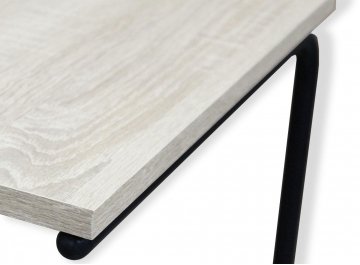 Журнальный столик SHT-CT9 дуб беленый / черный муар