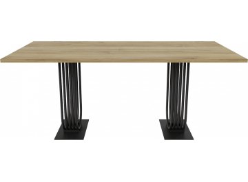 Обеденный стол Arfeo Duo 90x80x180 белый черный