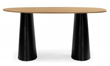 Деревянный стол Ares дуб / черный