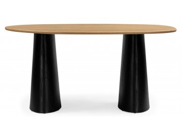 Обеденный стол Ares дуб / черный