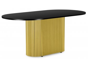Деревянный стол Барон О черный / золото