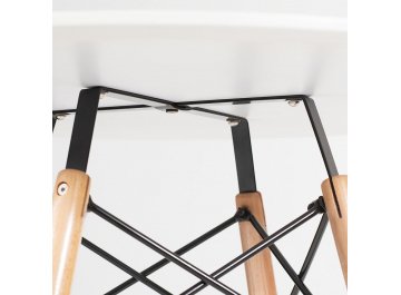 Обеденный стол Cindy Next mod.80-MDF D80 белый / натуральный