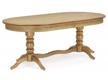 Обеденный стол Дейвер 160(220)х100 слоновая кость / золото