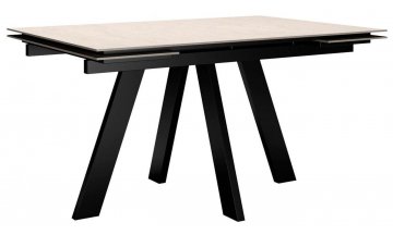 Деревянный стол DikLine DM140 хромикс белый / черный