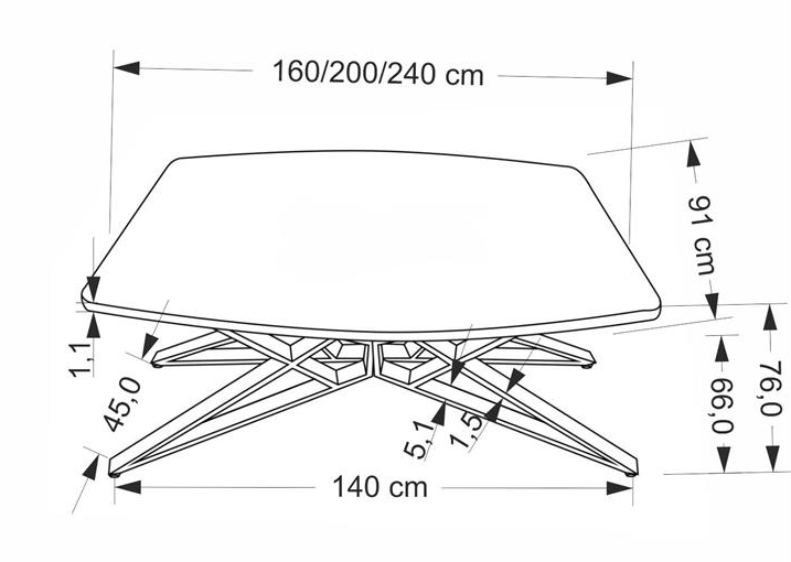 Керамический стол Alfredo дуб