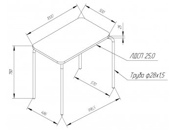 Деревянный стол SHT-T35 100/50