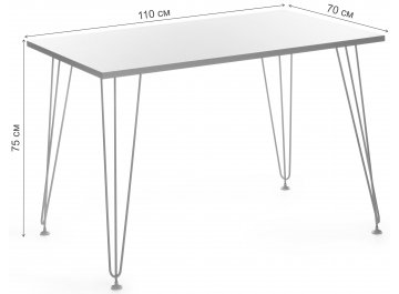 Обеденный стол Star/Стар белый топ / белый