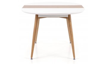 Стол деревянный обеденный Аврора белый / дуб медовый