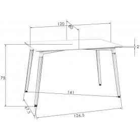 Деревянный стол Serra Wide