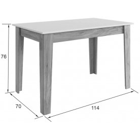 Деревянный стол Цезарь 114-164х70