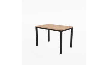 Деревянный стол LANCH teakwood/черный