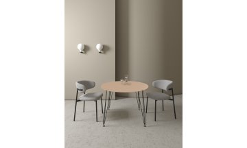 Стол деревянный обеденный LIVADIA брауни/черный