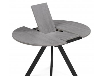 Обеденный стол Трейси 90(120)х90х75 бетон / черный