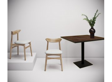 Обеденный стол SIMPLE basalt/черный