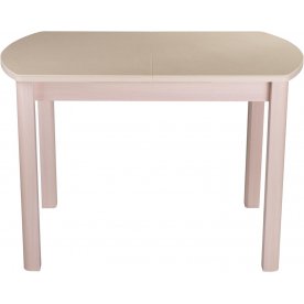 Стол Альфа ПО КМ молочный дуб / камень 06 / ножка 04 молочный дуб