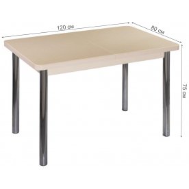 Стол Альфа ПР-1 КМ молочный дуб / камень 06 / ножка 02