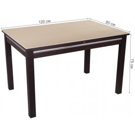 Стол Бета-1 КМ венге / камень 06 / ножка 08 венге