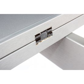 Стол Чинзано М-2 серый / серебристый, ножка 01