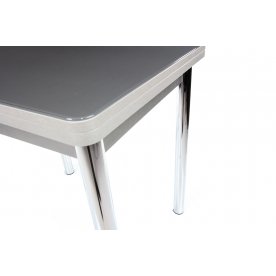 Стол Чинзано М-2 серый / серебристый, ножка 02