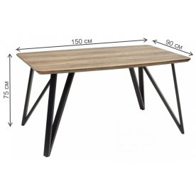 Деревянный стол Iron 150