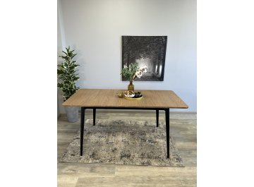 Обеденный стол KENNER KS1200 черный/дуб темный