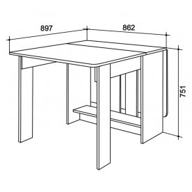 Стол-книжка ПВХ вишня оксфорд