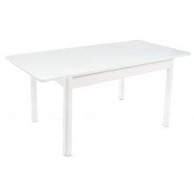 Стол Lionel-4 белый / белое стекло / вкладка стекло