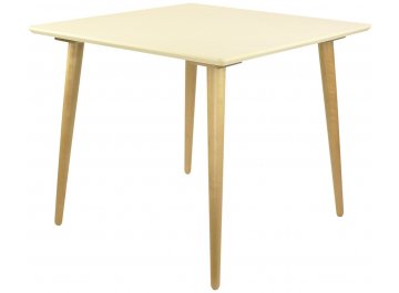 Стол из массива Монте М 90 натуральное дерево / слоновая кость