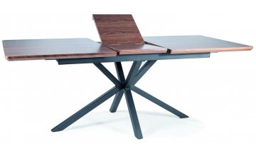 Стол деревянный обеденный Logan 160-200/90/75 орех / черный