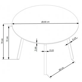 Деревянный стол Барер Okragly 100/74