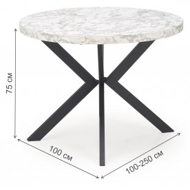 Деревянный стол Байн 100-250/100/75